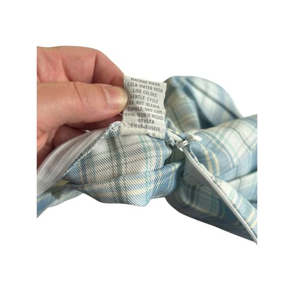 Soft Grunge Pleated Skirt CALI 1850 Light Academia Blue Plaid Size‎ S - Picture 6 of 6